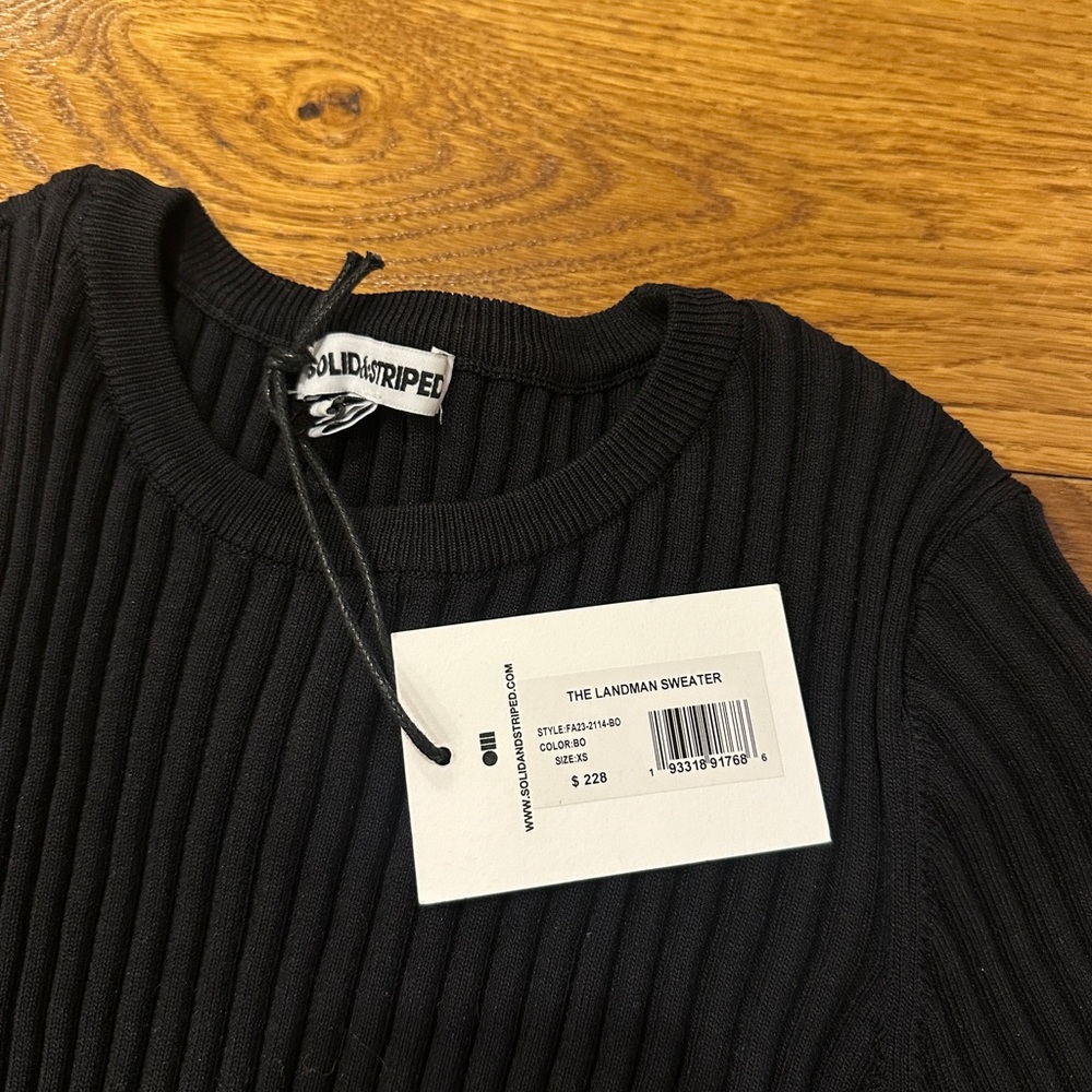 Solid & Striped Black Ribbed Top - image 3